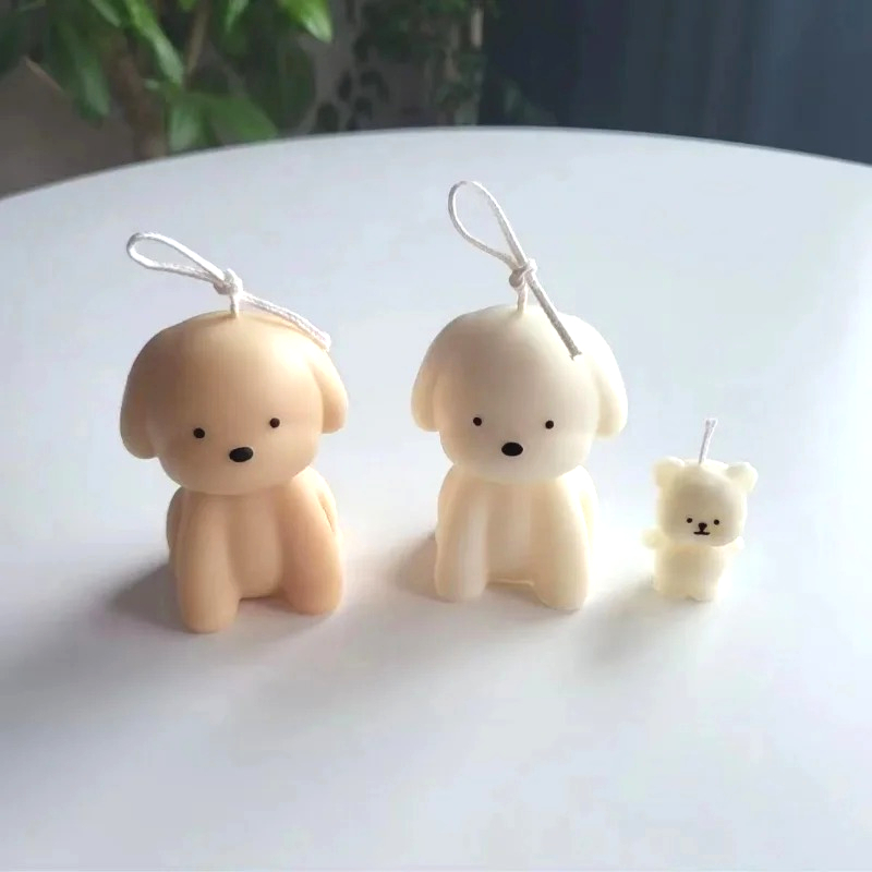 Soap Making Home - แม่พิมพ์ซิลิโคนรูปสุนัข 3 มิติ สำหรับทำเทียนหอม สบู่ งานเรซิ่น