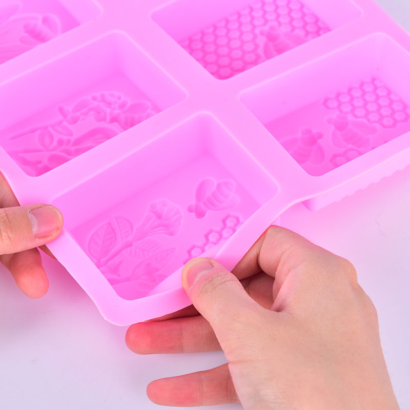 Soap Making Accessories - แม่พิมพ์สบู่ซิลิโคนรูปผึ้งน้ำผึ้ง 1 ชิ้น สำหรับงานฝีมือทำสบู่ 3 มิติ