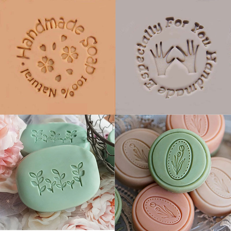 Soap Making Store - ส่วนบุคคลที่กําหนดเองแม่พิมพ์แสตมป์สบู่,ซีลซีลสําหรับ DIY,สบู่แฮนด์เมดทําอุปกรณ์,ชุดเครื่องมือ,ดอกไม้ตัวอักษรภาษาอังกฤษ Seri
