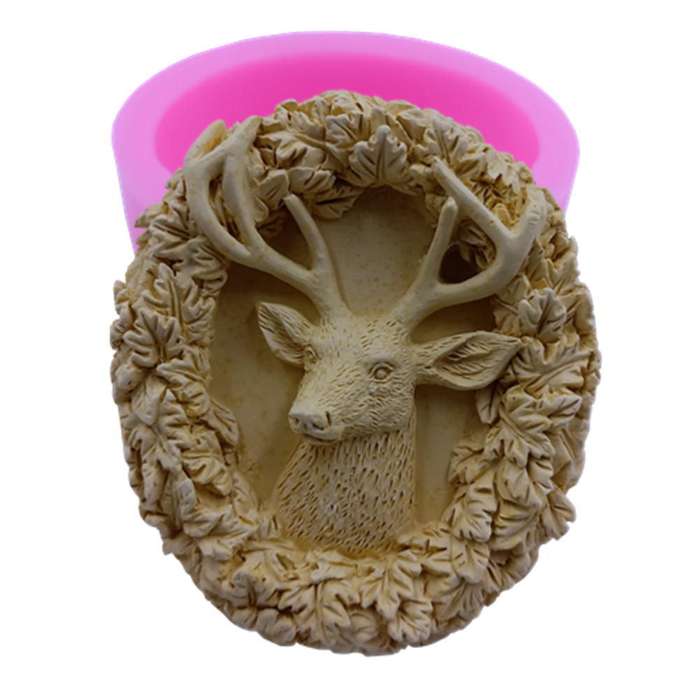 Soap Making Store - กวางออกแบบสบู่ซิลิโคนแม่พิมพ์สําหรับทําสบู่ Mousse เค้กแม่พิมพ์น้ํามันหอมระเหยขี้ผึ้งยิปซั่มเรซิ่นหัตถกรรมแม่พิมพ์