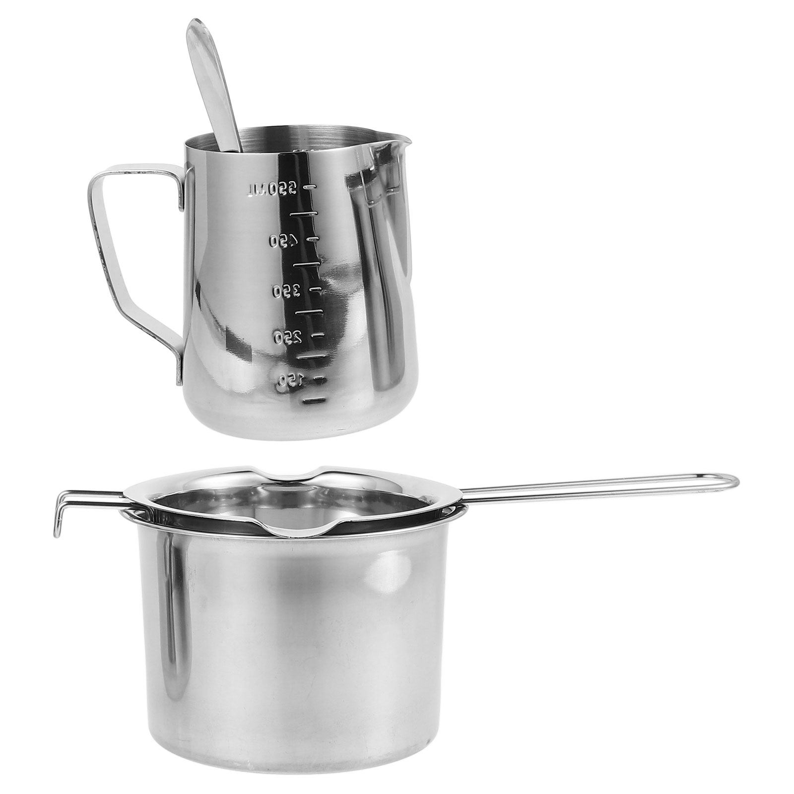 Soap Making Double Boiler - ชุดหม้อหลอมสแตนเลสทนความร้อน 1 ชุด หม้อสองชั้นสำหรับทำแว็กซ์ ช็อกโกแลต และสบู่