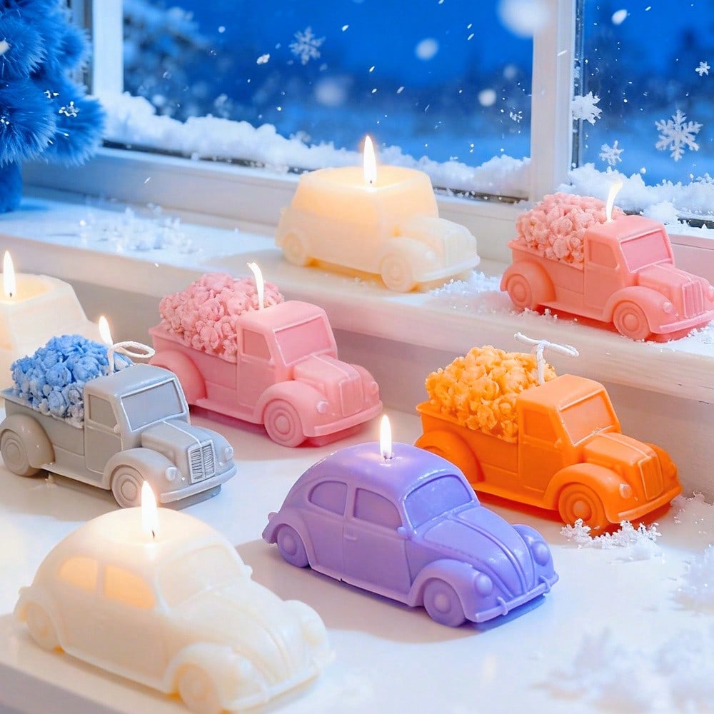 Soap Making Home - แม่พิมพ์เทียนซิลิโคนรูปรถยนต์หลากหลายสไตล์ แม่พิมพ์สบู่รูปรถยนต์ แม่พิมพ์เรซิ่น แม่พิมพ์ยิปซั่ม อุปกรณ์ทำของขวัญ DIY