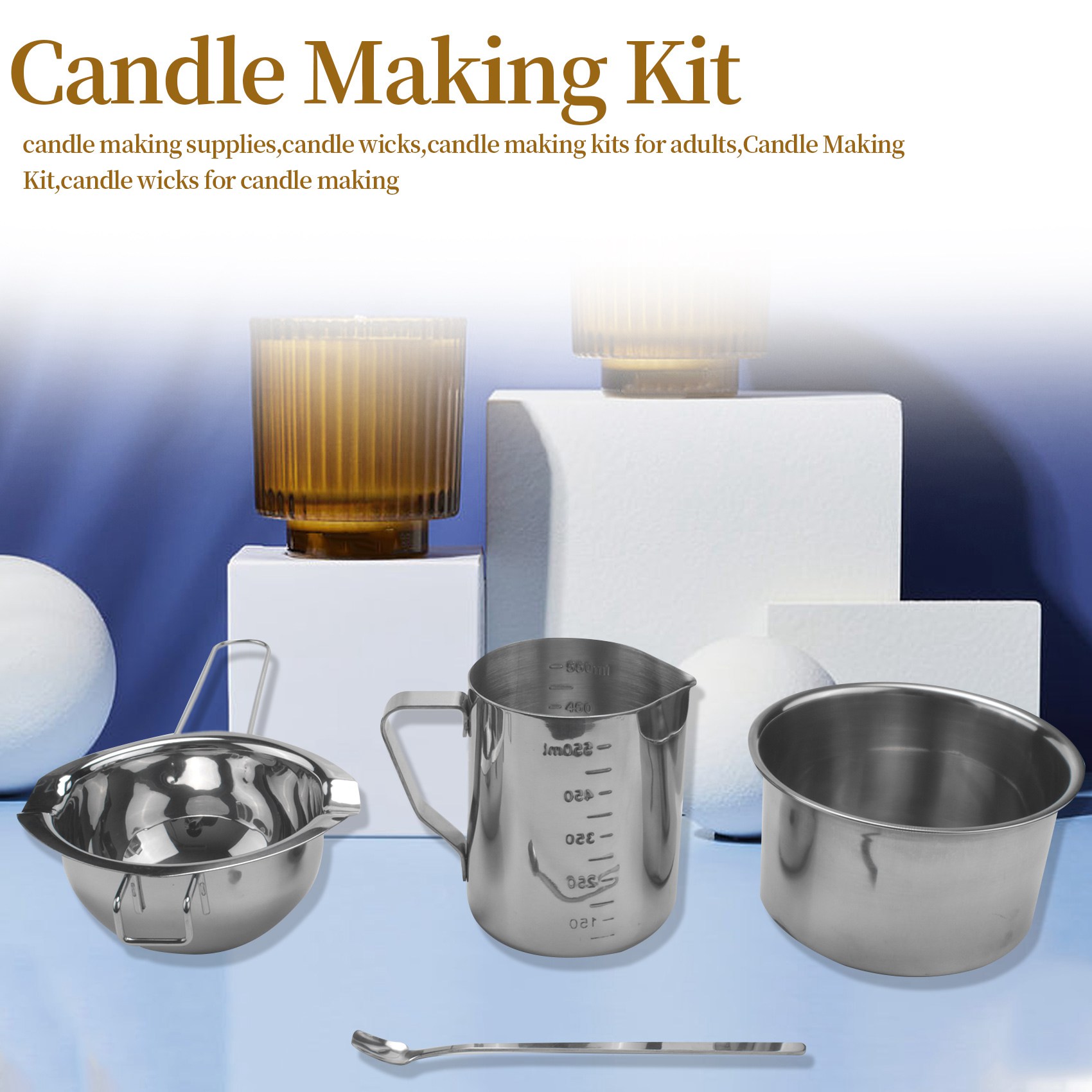 ชุดหม้อต้มน้ำมันหอมระเหยสแตนเล - Soap Making Double Boiler บทวิจารณ์และราคา