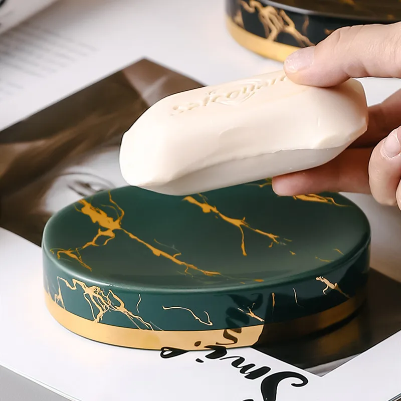 ลายหินอ่อนเซรามิคจานสบู่ห้องน้ - Soap Making Store บทวิจารณ์และราคา