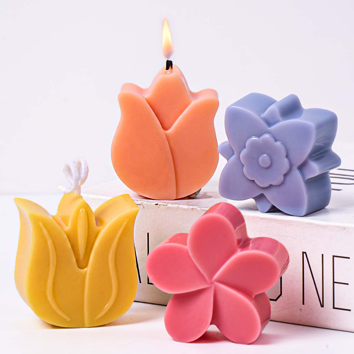 แม่พิมพ์เทียนซิลิโคนรูปดอกไม้  - Soap Making Home บทวิจารณ์และราคา