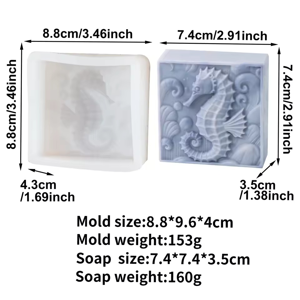 แม่พิมพ์สบู่ซิลิโคนรูปม้าน้ำ 3 - Soap Making Home บทวิจารณ์และราคา